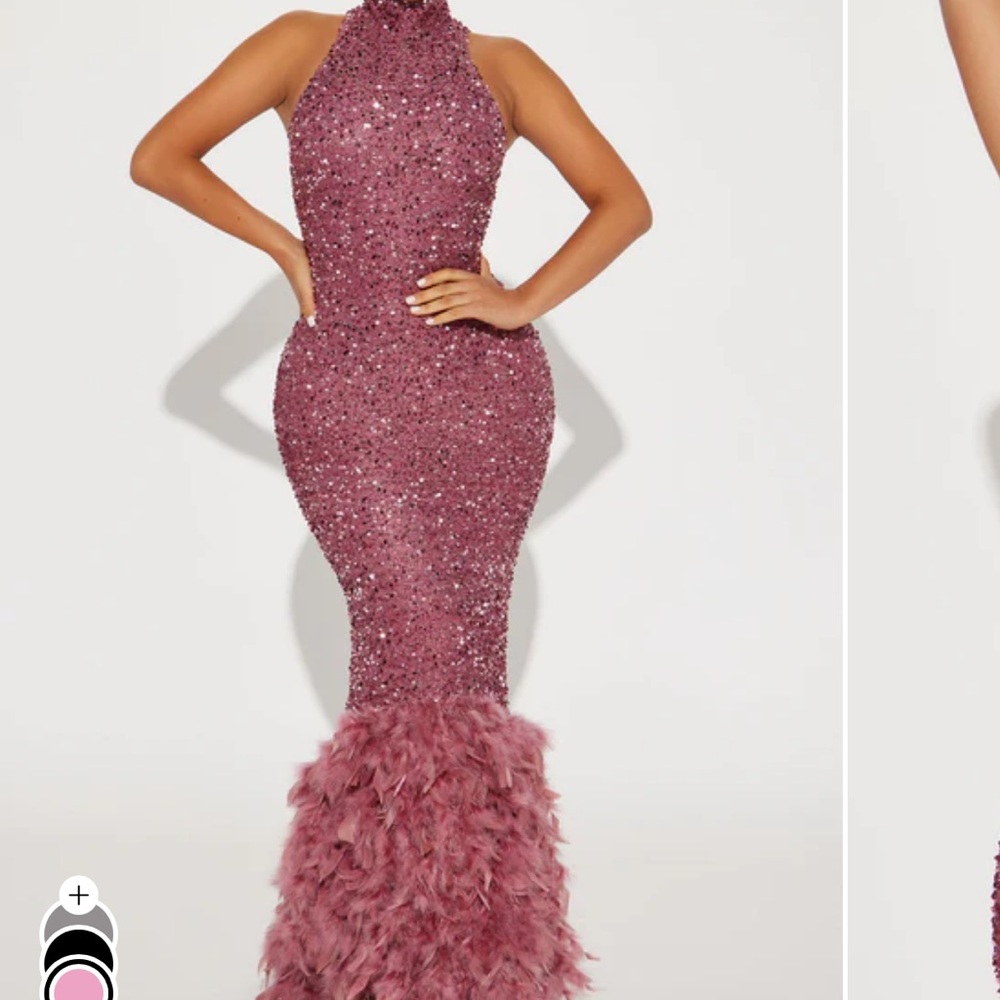 Fashion Nova Sparkling Mauve Gown